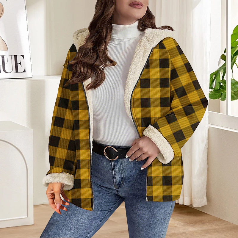 Women’s Thickened Zip Up Hooded Jacket mysite