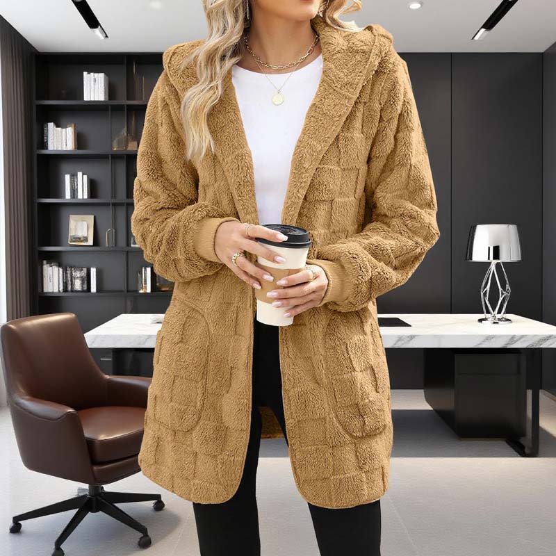 Checkered Fuzzy Cardigan mysite