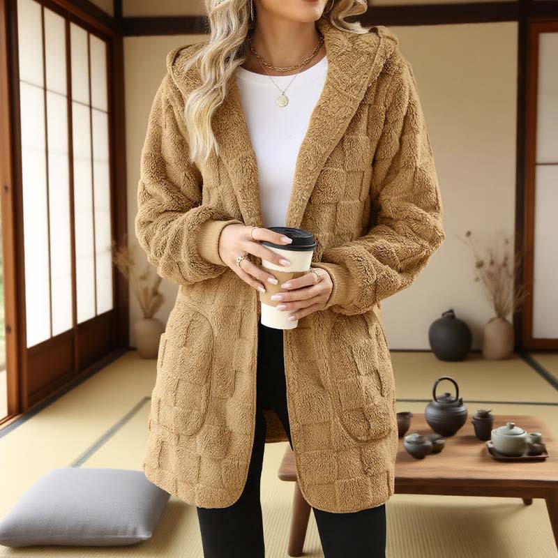 Checkered Fuzzy Cardigan mysite