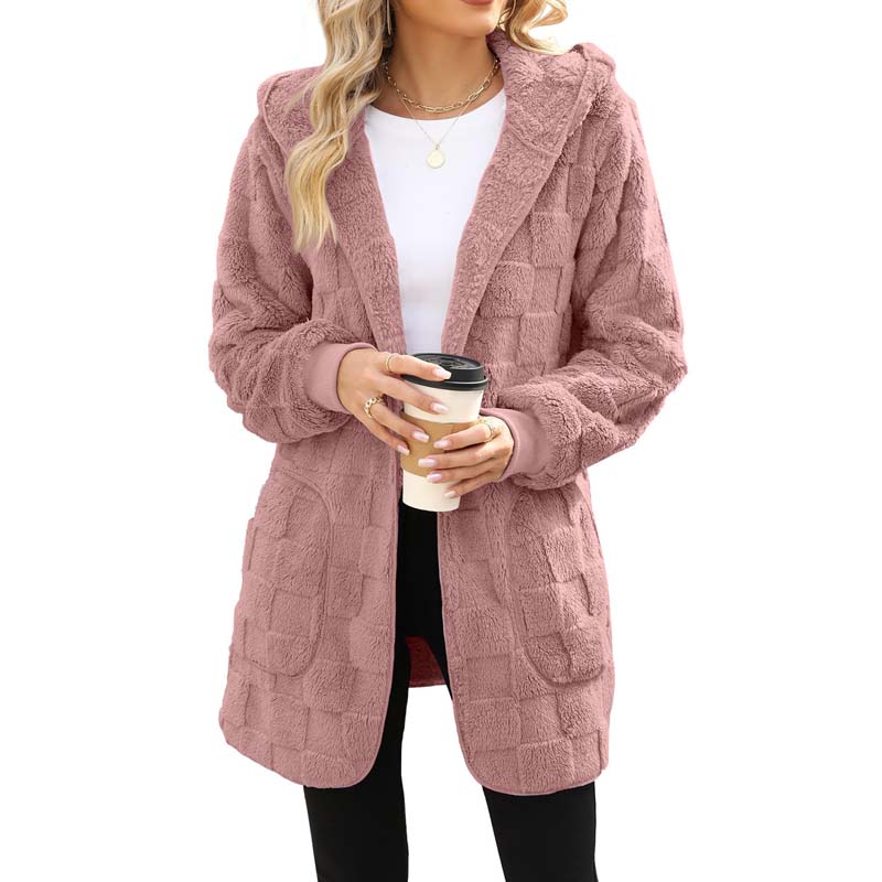 Checkered Fuzzy Cardigan mysite