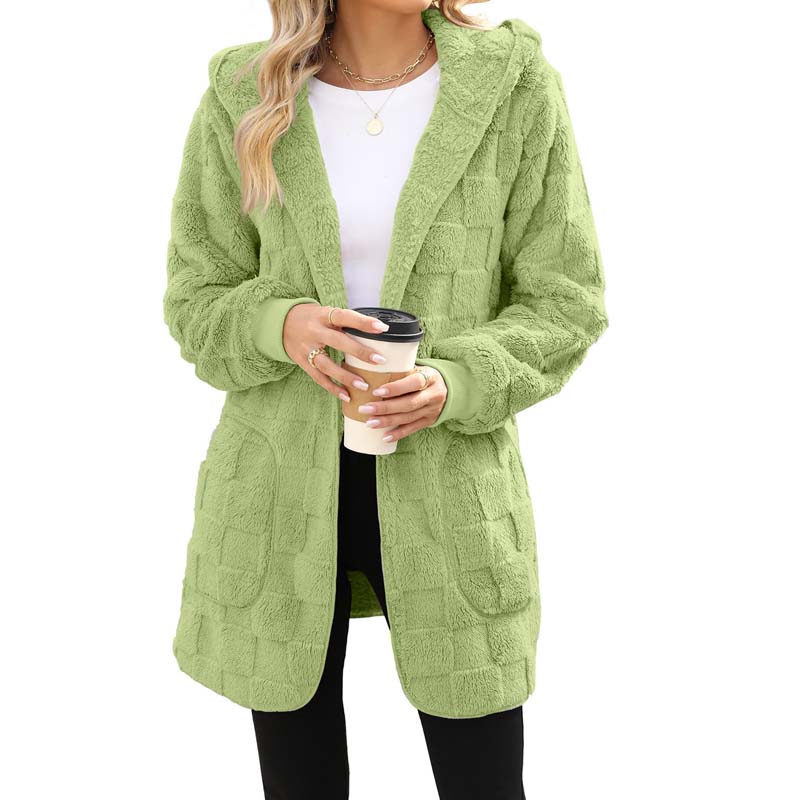Checkered Fuzzy Cardigan mysite