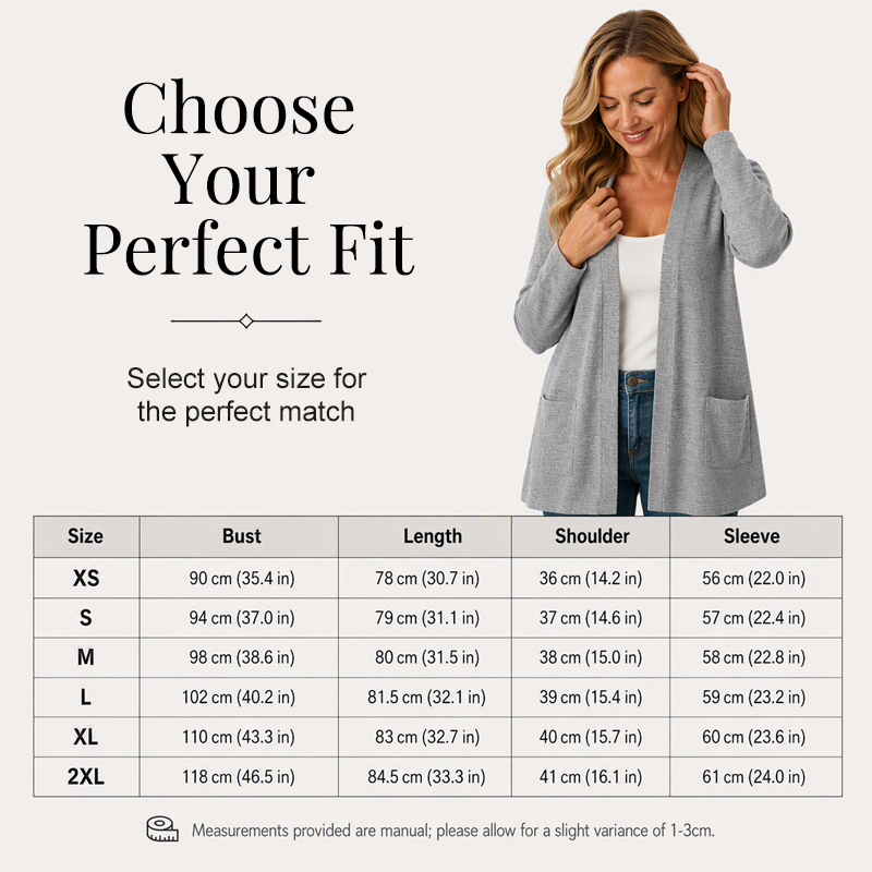 Women's Casual Open Front Cardigan with Pockets mysite