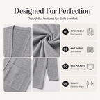 Women's Casual Open Front Cardigan with Pockets mysite