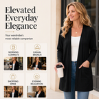 Women's Casual Open Front Cardigan with Pockets mysite