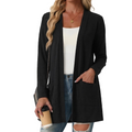 Women's Casual Open Front Cardigan with Pockets mysite