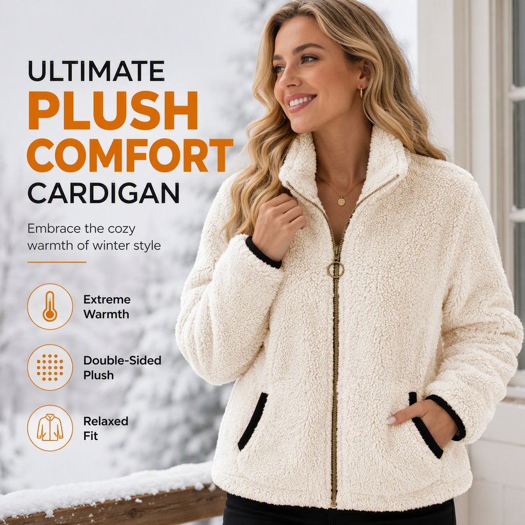 Women’s Casual Zip-Up Cardigan Jacket mysite